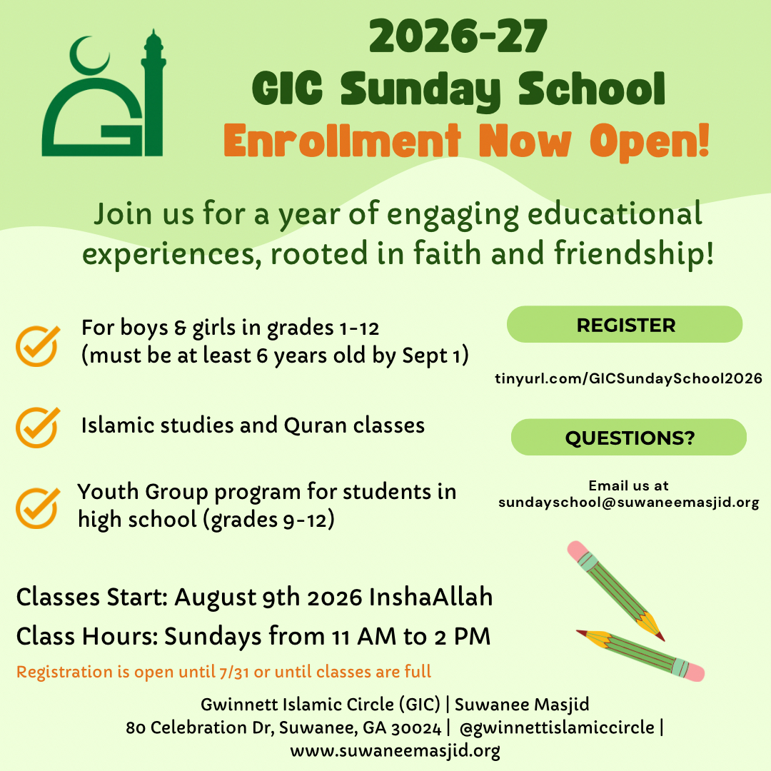 2026-27 GIC Sunday School Enrollment Now Open